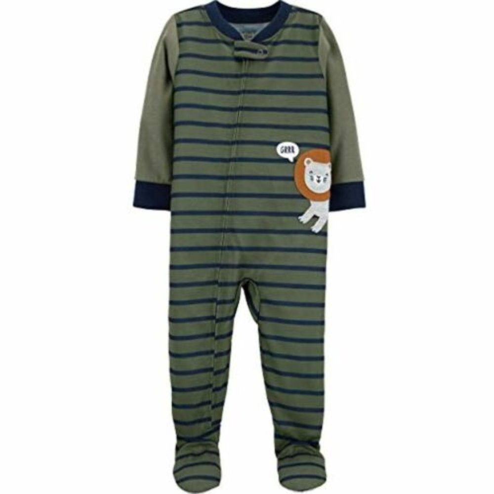 Carter's Striped Footed Lion Pajamas Pj's 18M